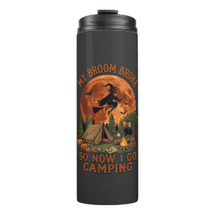Garrafa Térmica Vassoura Quebrou Halloween Bruxa Camping Tenda Fog
