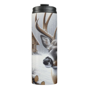 Garrafa Térmica Veado de inverno/Arte Buck
