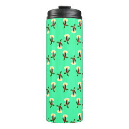 Garrafa Térmica Vela borgonha com Xmas Holly