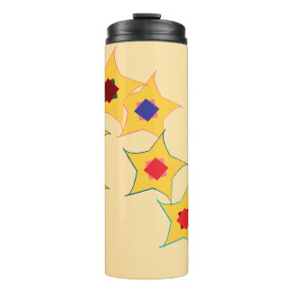 Garrafa Térmica velas redondas estrelas desenhadas..