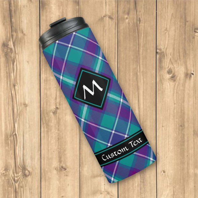 Garrafa Térmica Verde marinho, Roxo e Tartan Azul (Criador carregado)