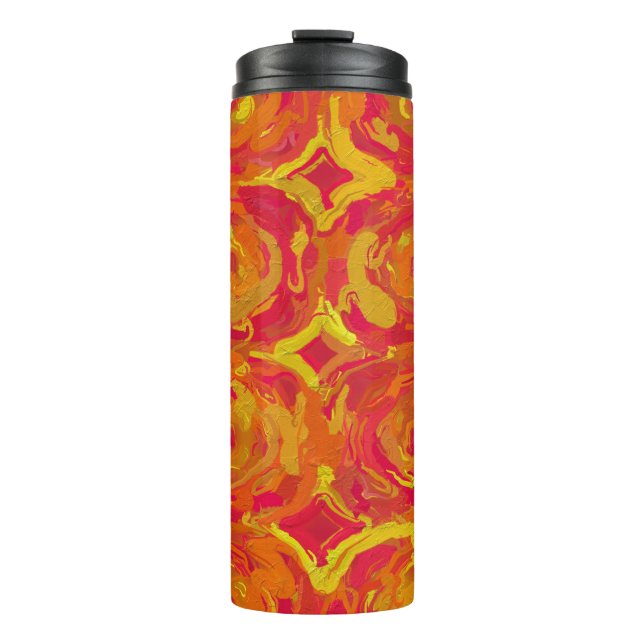 Garrafa Térmica Vermelho e Amarelo (Frente)