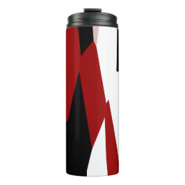 Garrafa Térmica Vermelho preto e branco abstrato