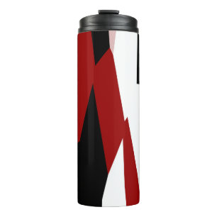 Garrafa Térmica Vermelho preto e branco abstrato