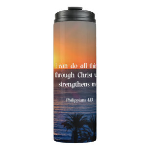 Garrafa Térmica versículo da Bíblia, Filipenses 4:13,