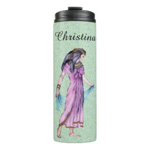 Garrafa Térmica Vestido Roxo do Dourado Cabeçalho Egípcio