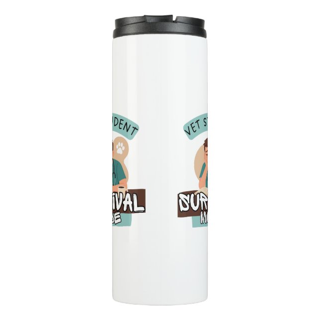 Garrafa Térmica Vet Student Survival Mode – Vet Student Design (Verso)