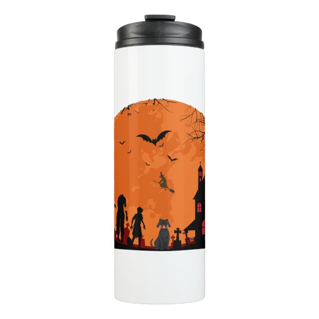 Garrafa Térmica vetor de halloween (Frente)