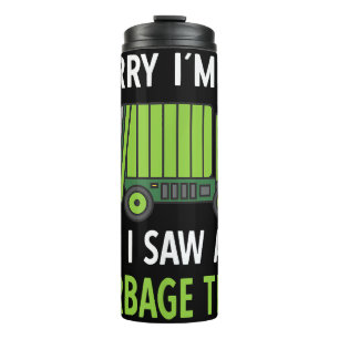 Garrafa Térmica Vi um caminhão de lixo Reciclagem de roupa