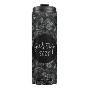 Garrafa Térmica Viagem de Meninas Elegante Personalizada com Brilh