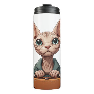 Garrafa Térmica Viajante Gatinho Fofo – Presente para Amantes de G