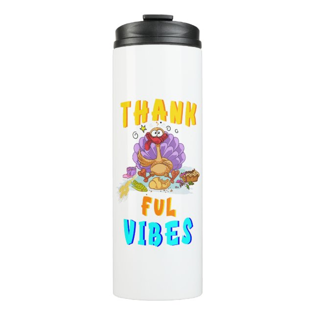 Garrafa Térmica Vibes agradecidas (Frente)