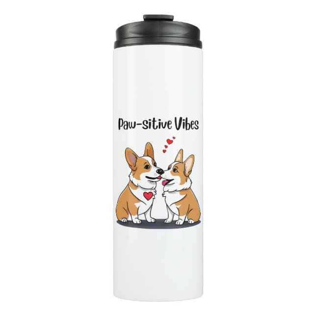 Garrafa Térmica Vibes Corgis Apaixonados (Frente)