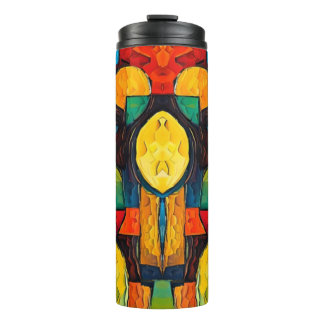 Garrafa Térmica Vibrant Dreams Geometry – Bold Modern Abstract Art