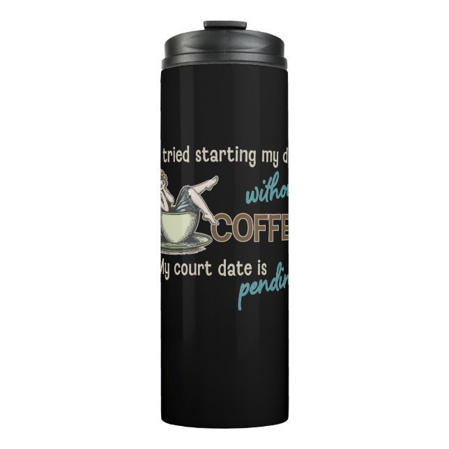 Garrafa Térmica Viciado em café para garotas (Frente)