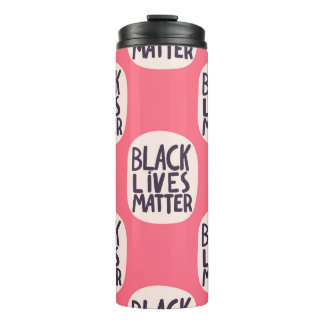 Garrafa Térmica Vidas negras importam, padrão caligráfico