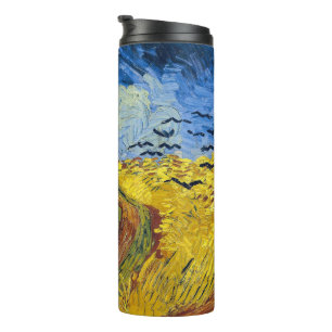 Garrafa Térmica Vincent van Gogh - Campo de Trigo com Corvos