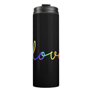 Garrafa Térmica Vinheta de Amor Desenhada Colorida