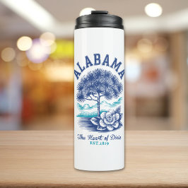 Garrafa Térmica Vintage Alabama – The Heart of Dixie with Camellia