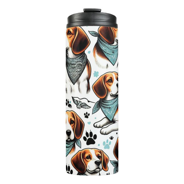 Garrafa Térmica Vintage Beagle (Frente)