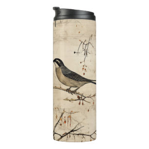 Garrafa Térmica Vintage Bird Manuscript