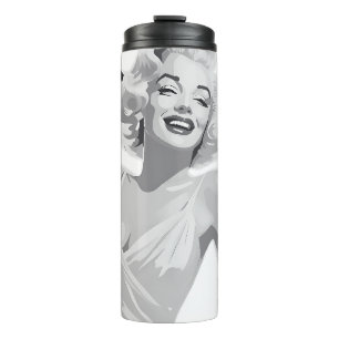 Garrafa Térmica Vintage Black and White Blone