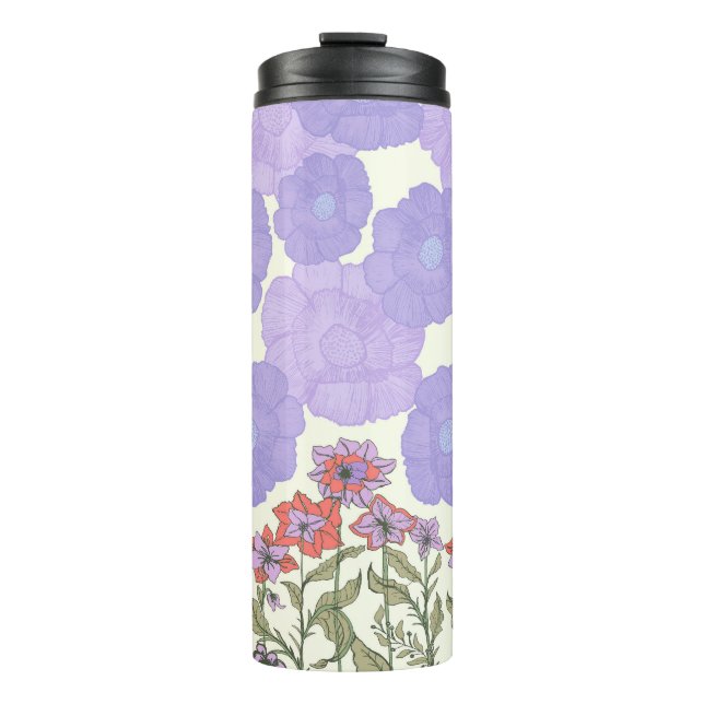 Garrafa Térmica Vintage Bloomscape – Floral Botanical Kitchen (Frente)