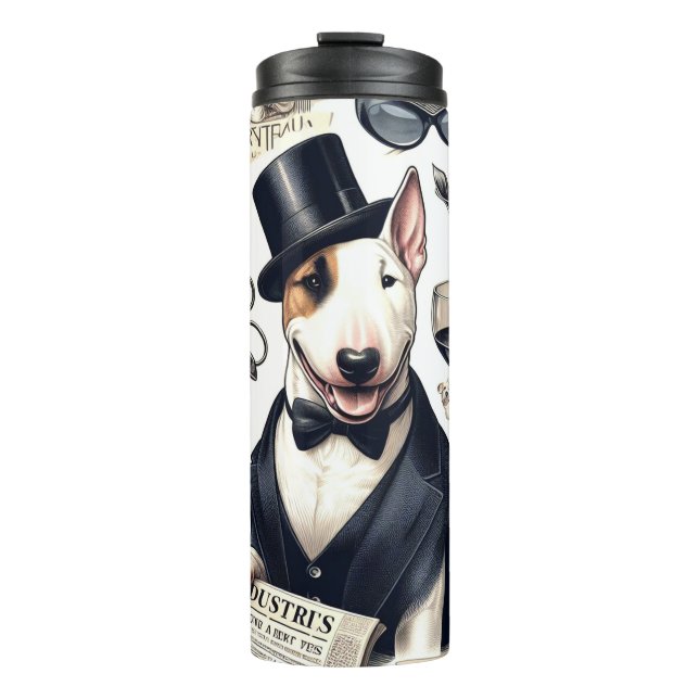 Garrafa Térmica Vintage Bull Terrier Pattern (Frente)
