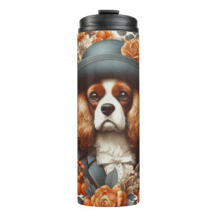 Garrafa Térmica Vintage Cavalier King Charles Spaniel Painting