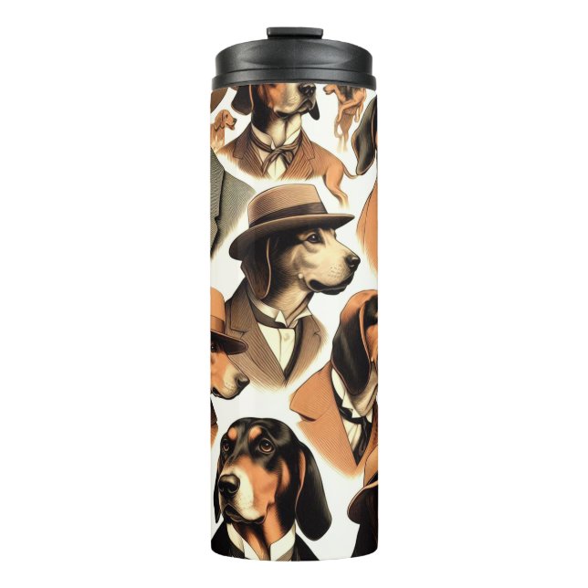 Garrafa Térmica Vintage Coonhound Dog Seless (Frente)