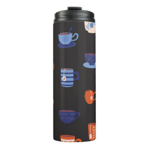 Garrafa Térmica Vintage Doodle Cups sem soleira