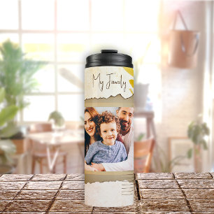 Garrafa Térmica Vintage Dry Flowers Fotografia Montagem e Texto