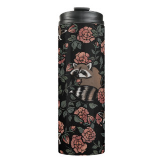 Garrafa Térmica Vintage Dusty Rosa Raccoons