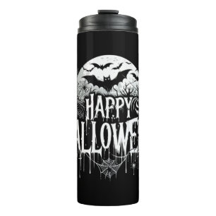 Garrafa Térmica Vintage feliz arte de Halloween