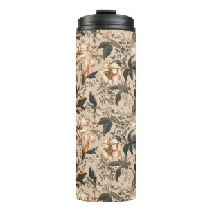 Garrafa Térmica Vintage Floral Pattern Thermal Tumbler