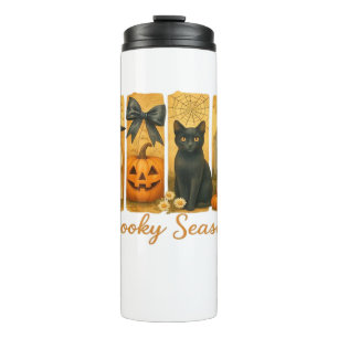 Garrafa Térmica Vintage Halloween Temporada Assustadora, fantasma 