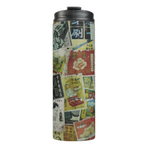 Garrafa Térmica Vintage Hong Kong anunciando muro.