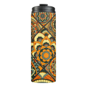 Garrafa Térmica Vintage Motifs Islâmicos, decorativo sem soldadura