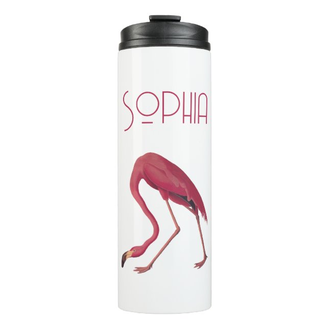 Garrafa Térmica Vintage Pink Flamingo (Frente)