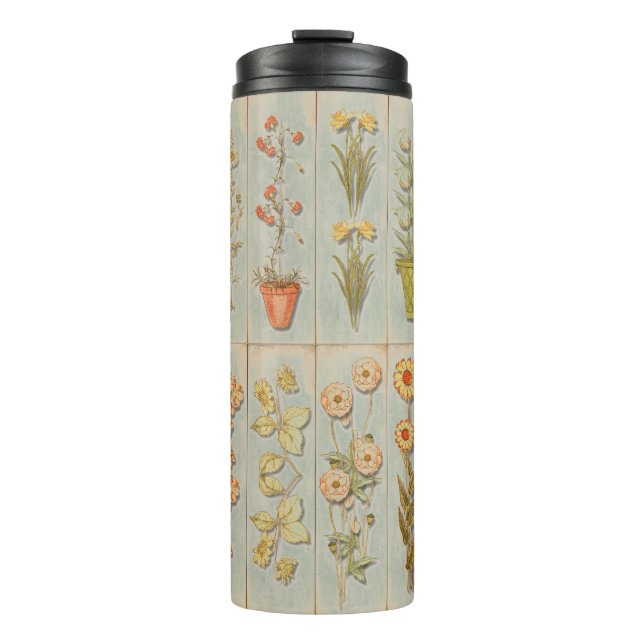 Garrafa Térmica Vintage Plant Illustrations Rustic (Frente)