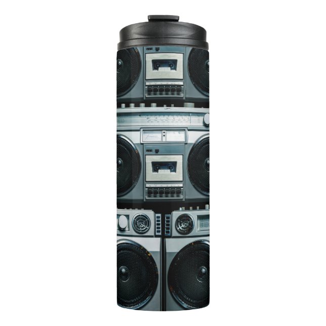 Garrafa Térmica Vintage radio boombox (Frente)