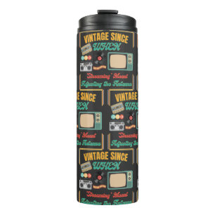 Garrafa Térmica Vintage Retro Gift Mug - Presente de Aniversário R