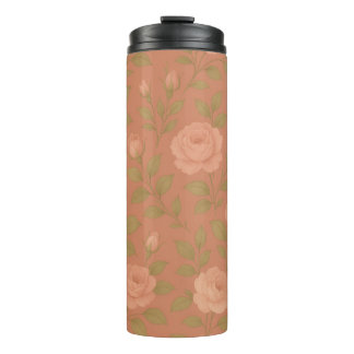 Garrafa Térmica Vintage Rose Thermal Tumbler