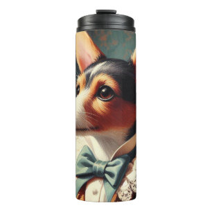 Garrafa Térmica Vintage Toy Fox Terrier Painting