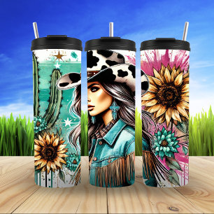 Garrafa Térmica Vintage Western Charm