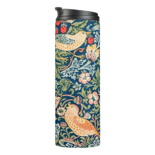 Garrafa Térmica Vintage William Morris 'Strawberry Thief' Padrão