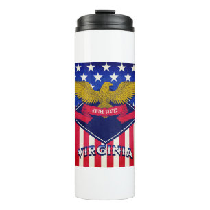 Garrafa Térmica Virginia USA Flag