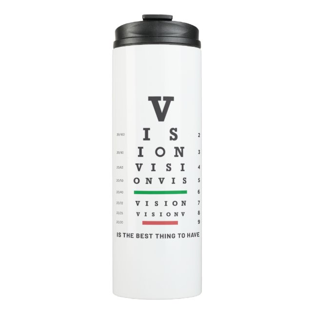 Garrafa Térmica Vision eye chart (Frente)
