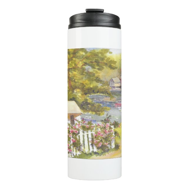 Garrafa Térmica vista de porto de stonington (Frente)