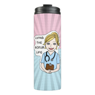 Garrafa Térmica Vivendo a vida escrupulosa para enfermeira, cuidad